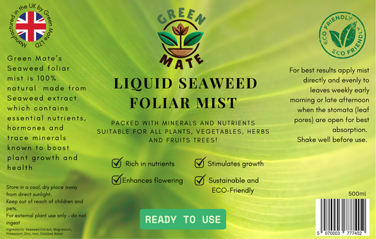 Plant Foliar Mist - Suitable for all Plants, Vegetables, Herbs 500ml